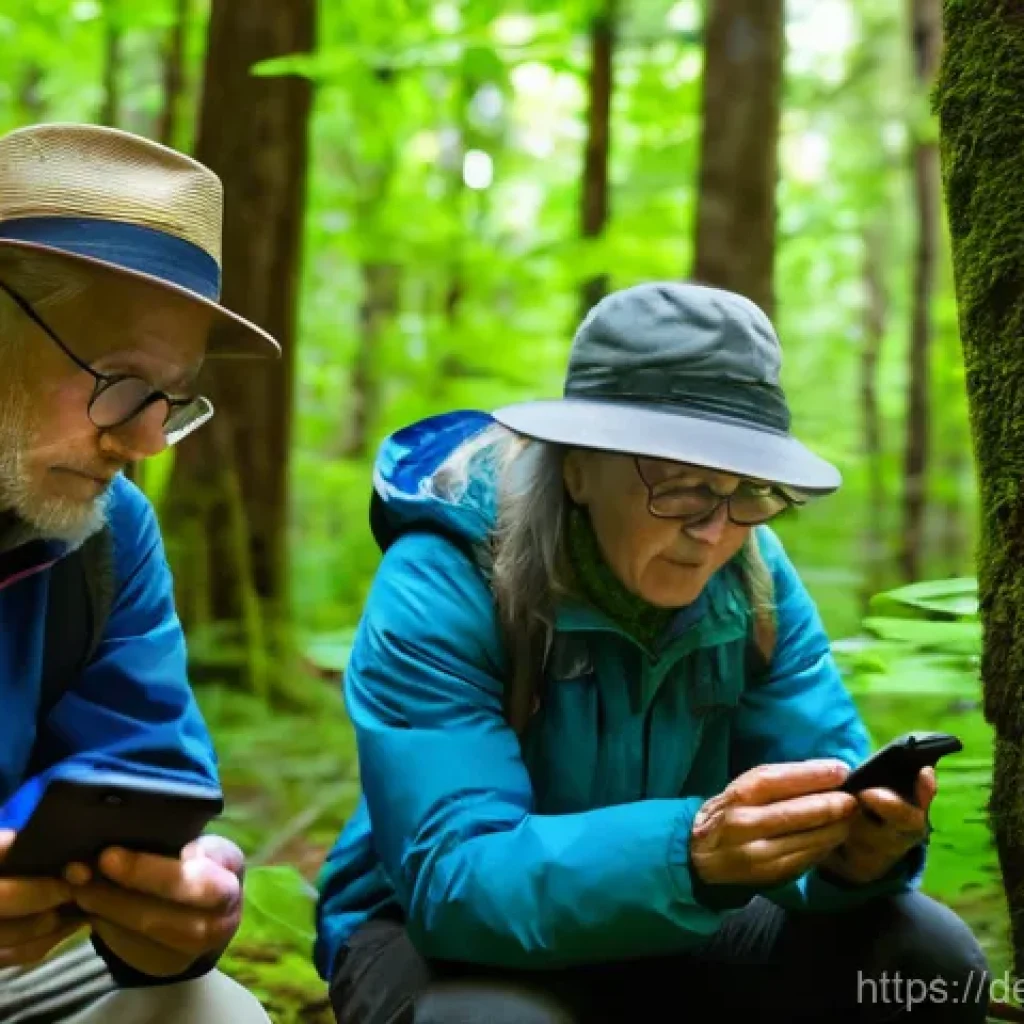 시민과학 프로젝트의 자원 관리 전략 - **Prompt:** A diverse group of enthusiastic citizen science volunteers, ranging from young adults to...