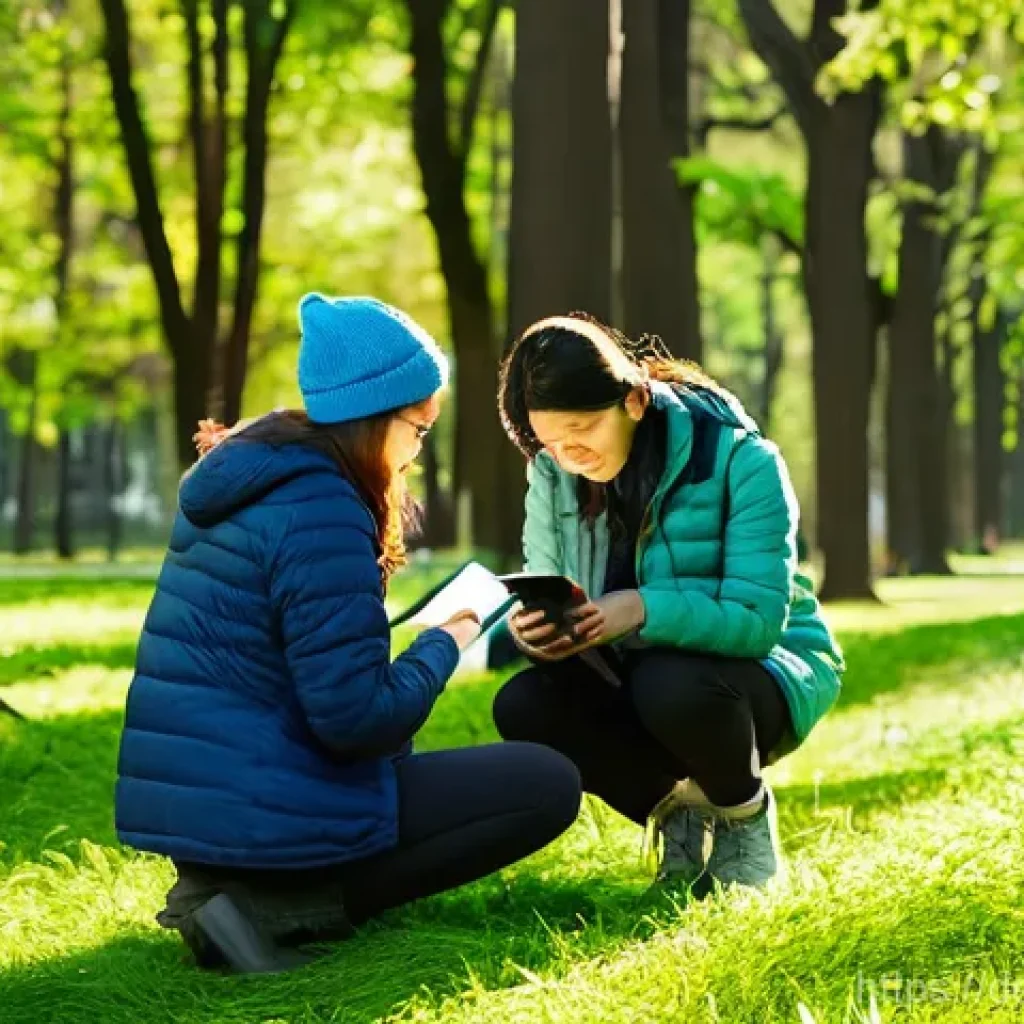 시민과학 프로젝트의 갈등 관리 방안 - **Prompt:** A diverse group of citizen scientists, encompassing various ages, genders, and ethniciti...