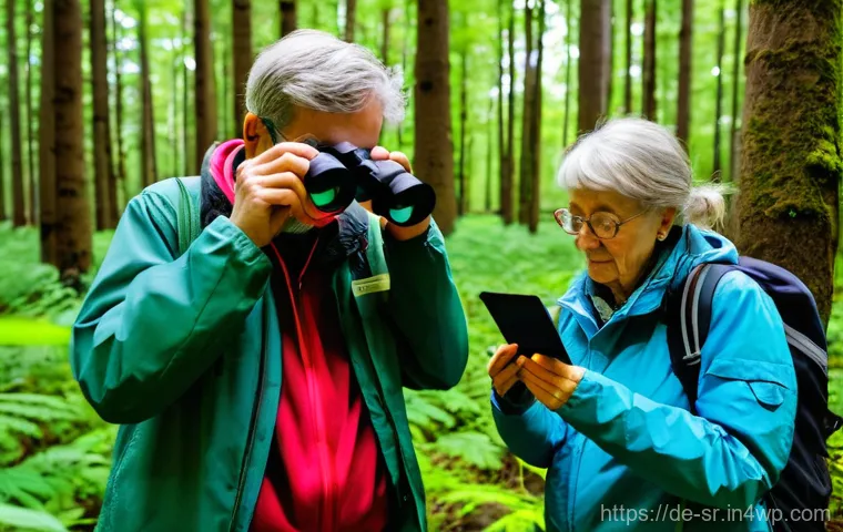 시민과학 프로젝트의 열린 접근 방식 - **"Citizen Scientists Discovering Nature in Germany"**: A vibrant, detailed photograph of a diverse ...