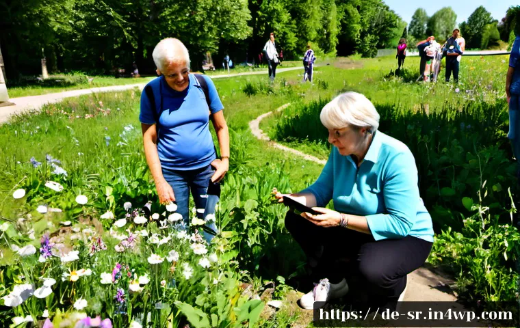 Home 17 시민과학 프로젝트의 다양한 참여 모델 - Photorealistic wide-angle scene of a diverse group of German residents participating in a community ...